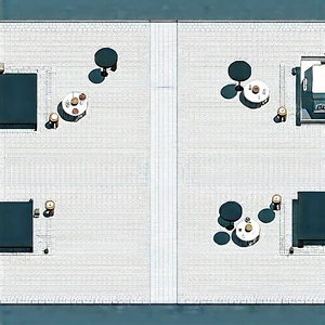 Urban Isometric Design: Urban Street With Cafes And Shops With Large Outdoor