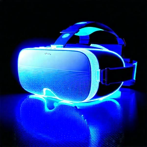Vr Headset With Holographic Display With Pair Blue