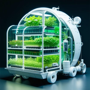 A Large, White, And Round Structure That Houses A Variety Of Plants