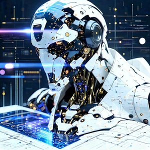 Robot with data streams