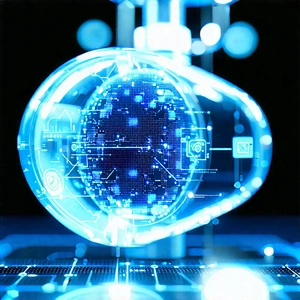 Innovative Medical Technology (design:1.19) With Blue, Glowing