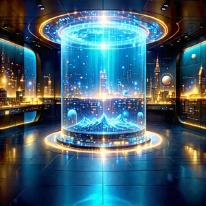 Futuristic Innovation Hub With Image, There