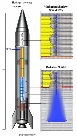 A Diagram Is Shown, Illustrating The Radiation Shielding Properties Of A Spacecraft