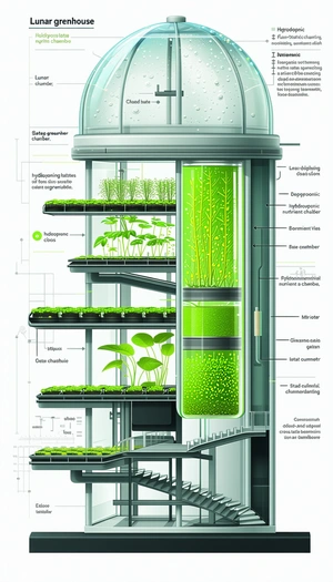 detailed illustration hydroponic greenhouse