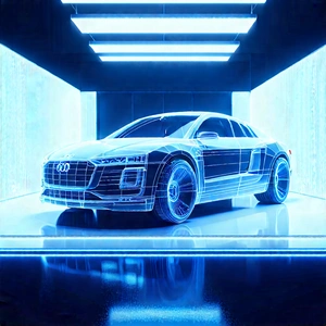 Automotive Technology In Manufacturing Facility With Futuristic Sleek