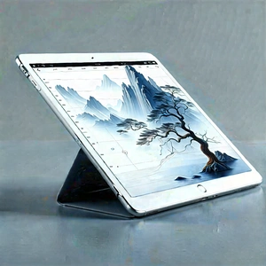Tablet With User Interface With White Ipad