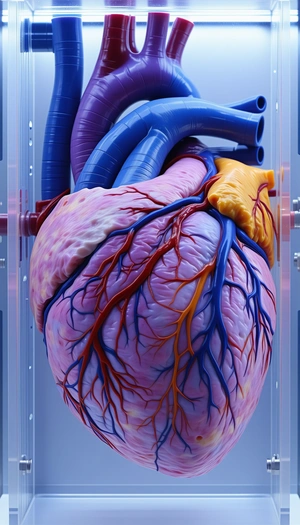 A Close-up Of A Heart, Showcasing Its Intricate Structure And Colors