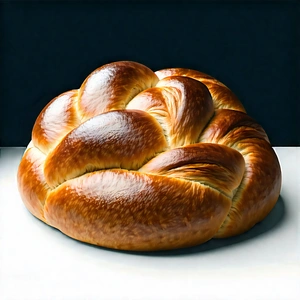 Lifestyle Blueprint Style: Artisanal Bread Prepared With Artistic Presentation With Large, Round