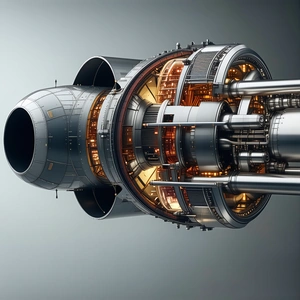 A Large Engine Is Shown In A Close-up View