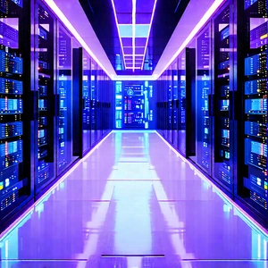 Futuristic Server Room With Image, There