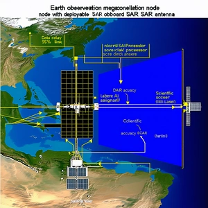 A Satellite In Space, With A Large Number Of Connections To Other Satellites