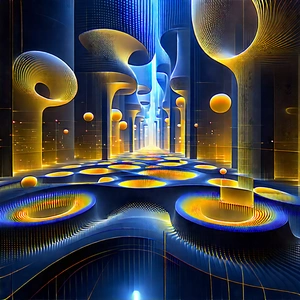 Educational Technology In Manufacturing Facility With Futuristic Scene,
