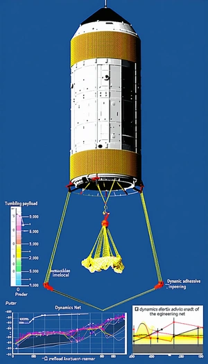A Large, Cylindrical Spacecraft With A Yellow And Red Striped Exterior