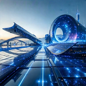 Innovative Renewable Energy Design With Futuristic Cityscape