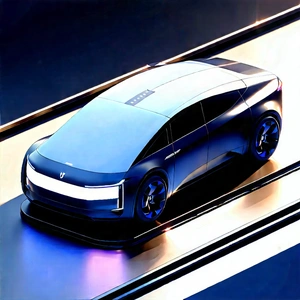 Innovative Electric Vehicle Design With Blue Shown