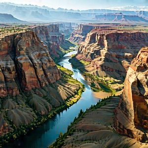 Nature Drone Photography: Aerial View Of Canyon System With Beautiful Landscape