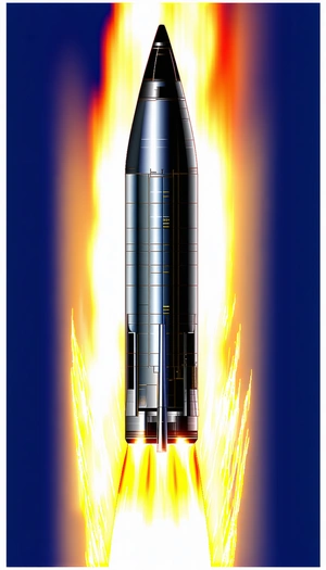 A Rocket Is Shown In A Close-up Shot, With Its Engine And Exhaust Visible