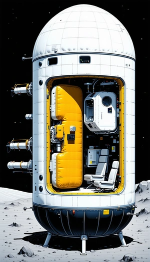 futuristic drawing space station