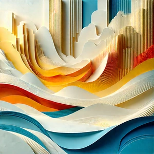Abstract Generative Art: Paper arrangement with texture