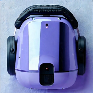 Innovative Wearable Device Design With Purple Headphones