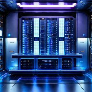 Futuristic Server Room With Image, There