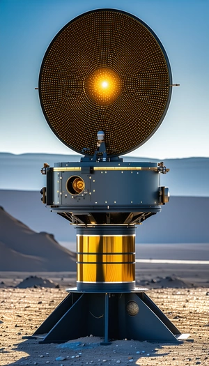 A Large, Round, Metallic Structure With A Dome-shaped Top