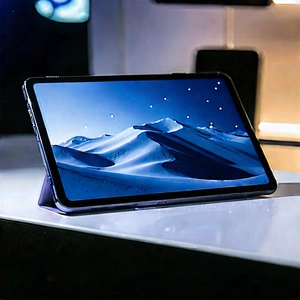 Tablet With Streaming Content With Tablet Sitting