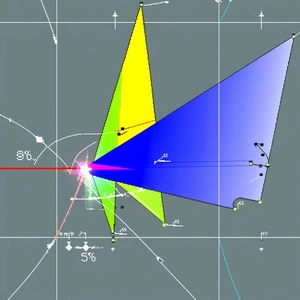 The Image Is A Graphic Representation Of A Yellow And Blue Triangle