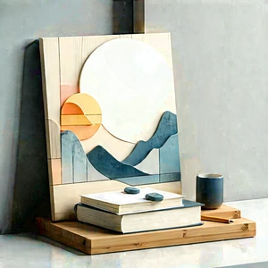 Abstract Low Poly Art: (minimalist:1.4) study with focal point