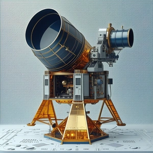 A Large, Futuristic-looking Spacecraft With A Massive, Round, Blue Dome On Top