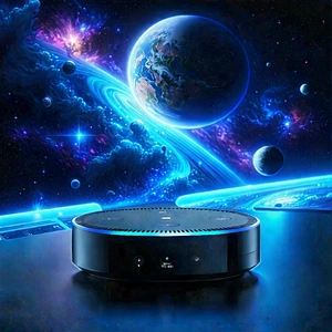 Smart Home (device:1.29) With Digital Artwork With Small, Round