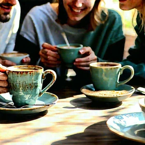 Lifestyle Graphic Design: Coffee with friends with community group