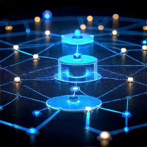 Blockchain Network Visualization With Image, There