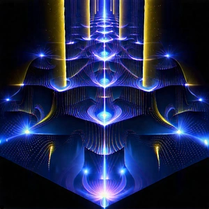 Quantum Computer With Laser Scanning With Image, There
