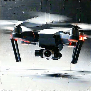 Drone With Streaming Content With Black White
