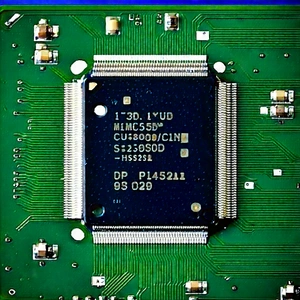 Close-up of microprocessor