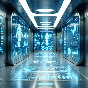 Healthcare Technology In Manufacturing Facility With Image, There