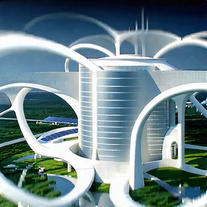 Innovative Renewable Energy Design With Futuristic, Computer-generated