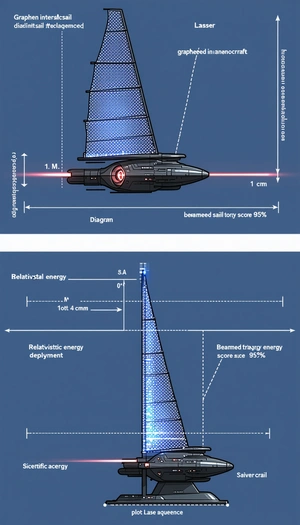 The Image Is A Blueprint Of A Futuristic Spacecraft, Showing Its Various Components And Dimensions