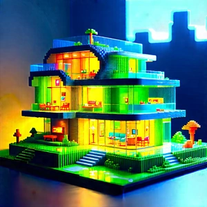 (futuristic:1.13) smart home