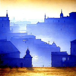 Urban Watercolor Painting: Cityscape Of Historic (city:1.27) Center During Midday With Painting Cityscape