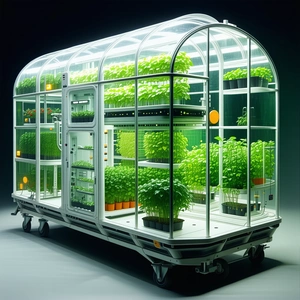 A Large Greenhouse Filled With A Variety Of Plants