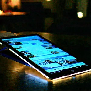 Tablet With Glowing Screen With Tablet Computer