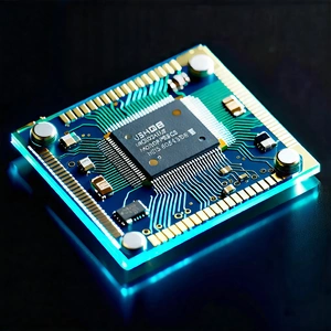 Tech Product Photography: Microchip with laser scanning