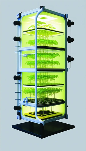 A Large, Multi-layered Greenhouse Filled With A Variety Of Plants