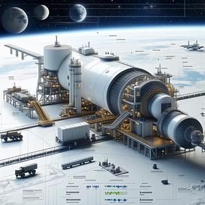 In The Image, There Is A Large White Structure With A Long Pipe Extending From It