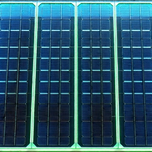 Solar Panel With Neon Accents With Large Solar