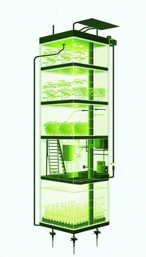 A Large Green Structure With A Multitude Of Plants Growing Inside