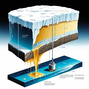 The Image Is A Detailed Illustration Of A Geological Formation, Specifically A Glacier
