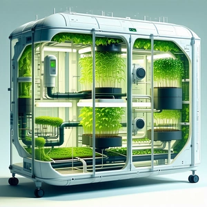 A Large, White, And Green Structure That Houses A Variety Of Plants